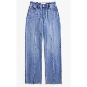 Abercrombie & Fitch Drapey Rigid High Rise Loose Jeans Vertical Splice 28/6